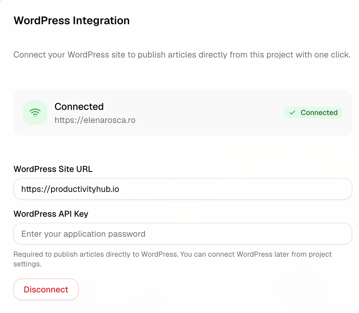 WordPress Integration Modal